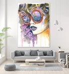 Painted Lady by Heather Perry on GIANT ART - fuchsia mixed media