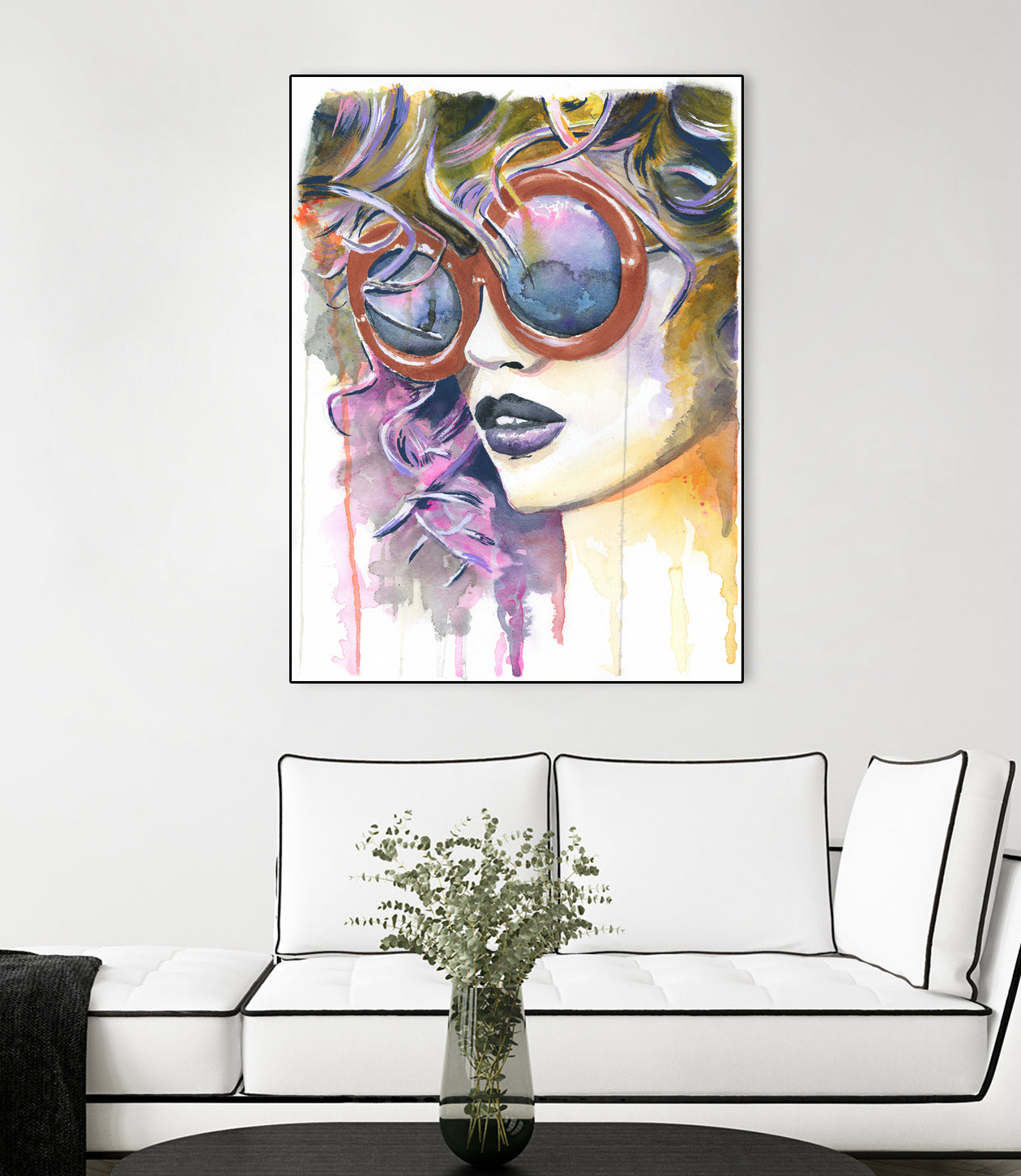 Painted Lady by Heather Perry on GIANT ART - fuchsia mixed media