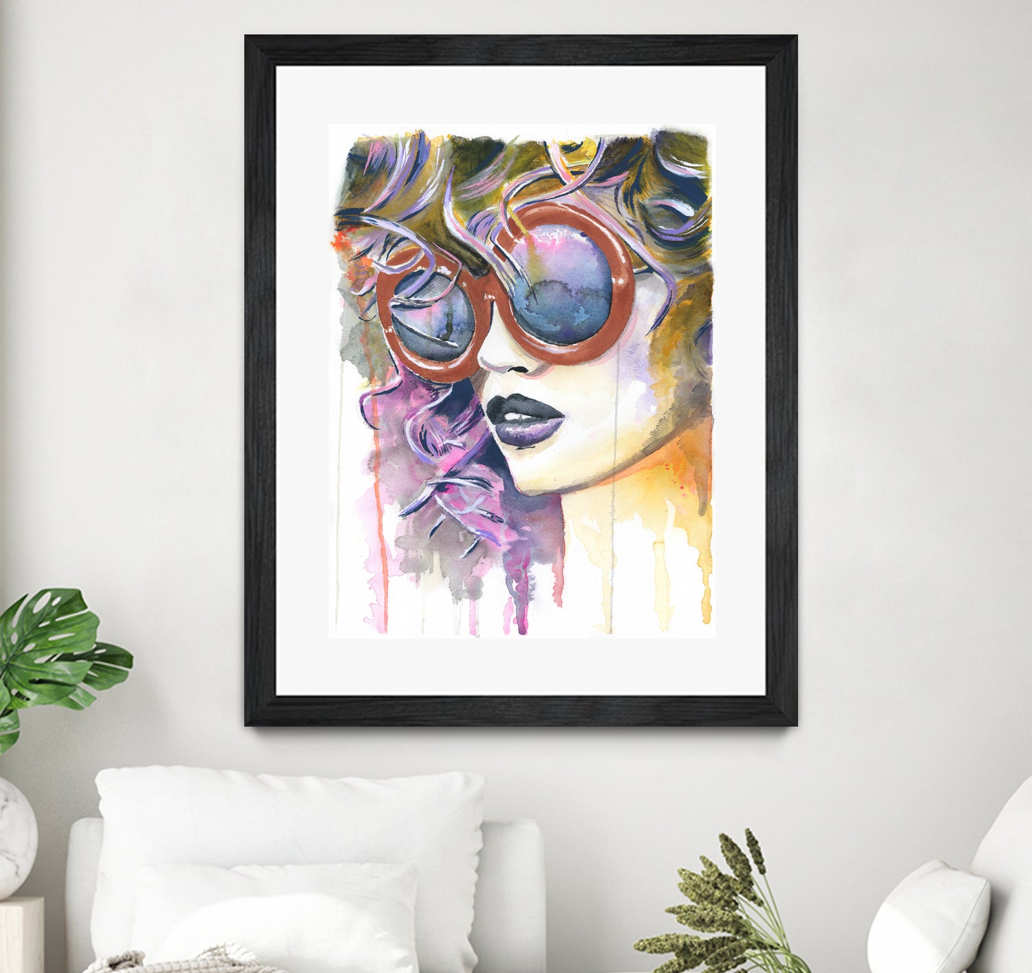 Painted Lady by Heather Perry on GIANT ART - fuchsia mixed media