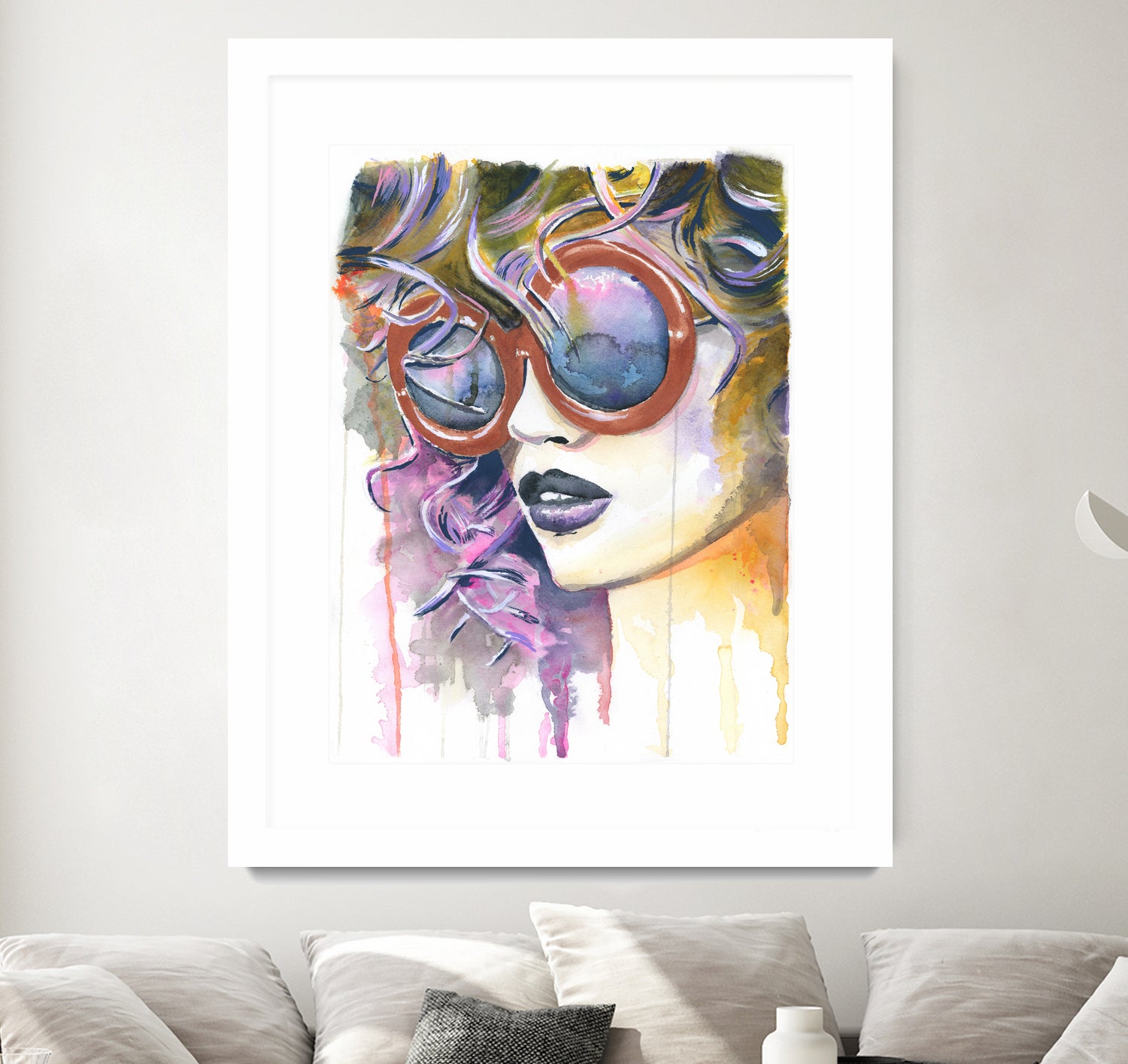 Painted Lady by Heather Perry on GIANT ART - fuchsia mixed media