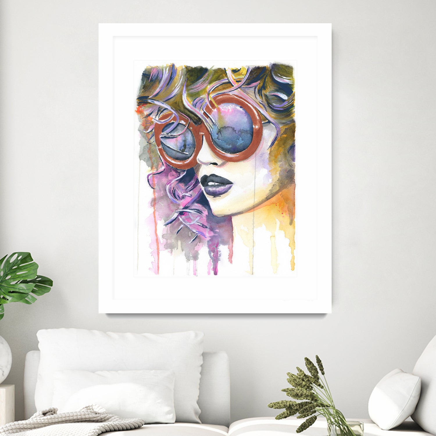 Painted Lady by Heather Perry on GIANT ART - fuchsia mixed media