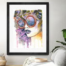 Painted Lady by Heather Perry on GIANT ART - fuchsia mixed media