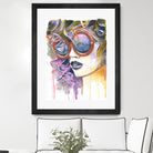 Painted Lady by Heather Perry on GIANT ART - fuchsia mixed media