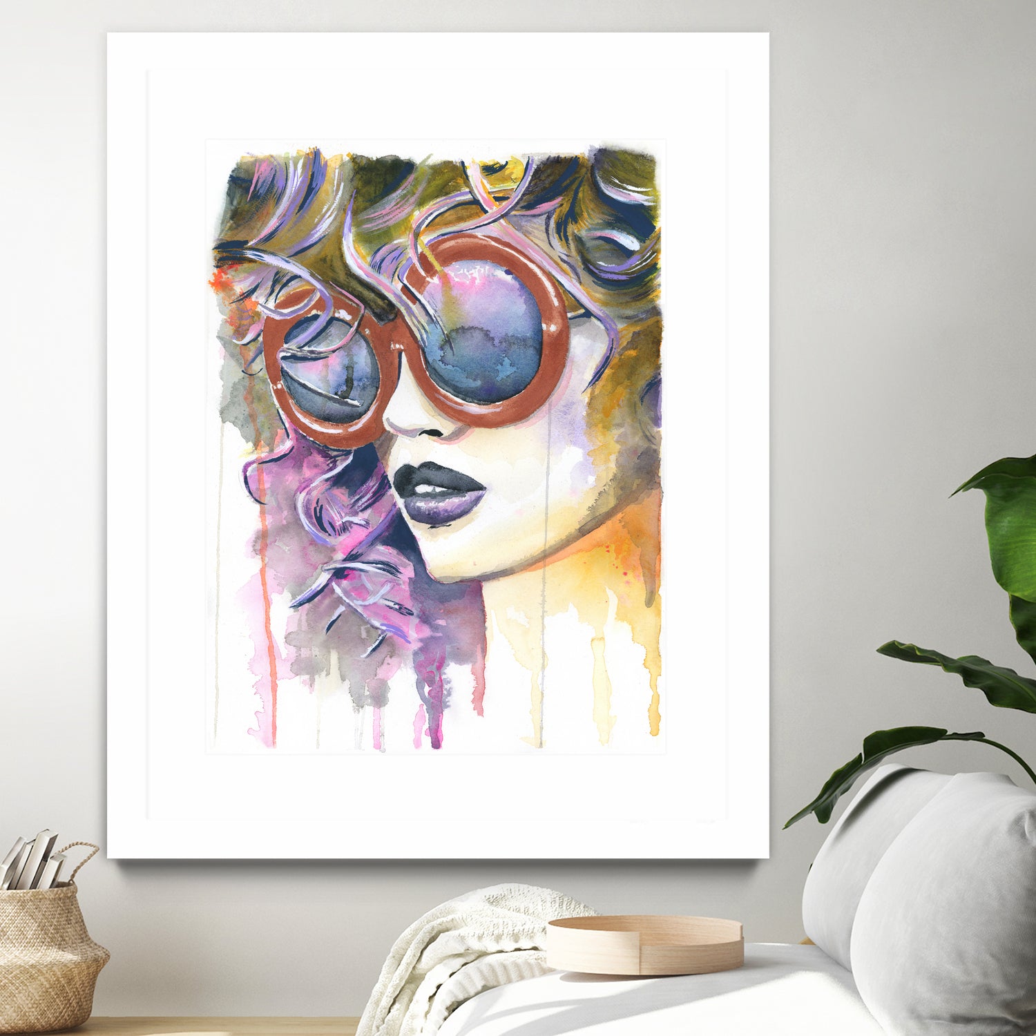 Painted Lady by Heather Perry on GIANT ART - fuchsia mixed media