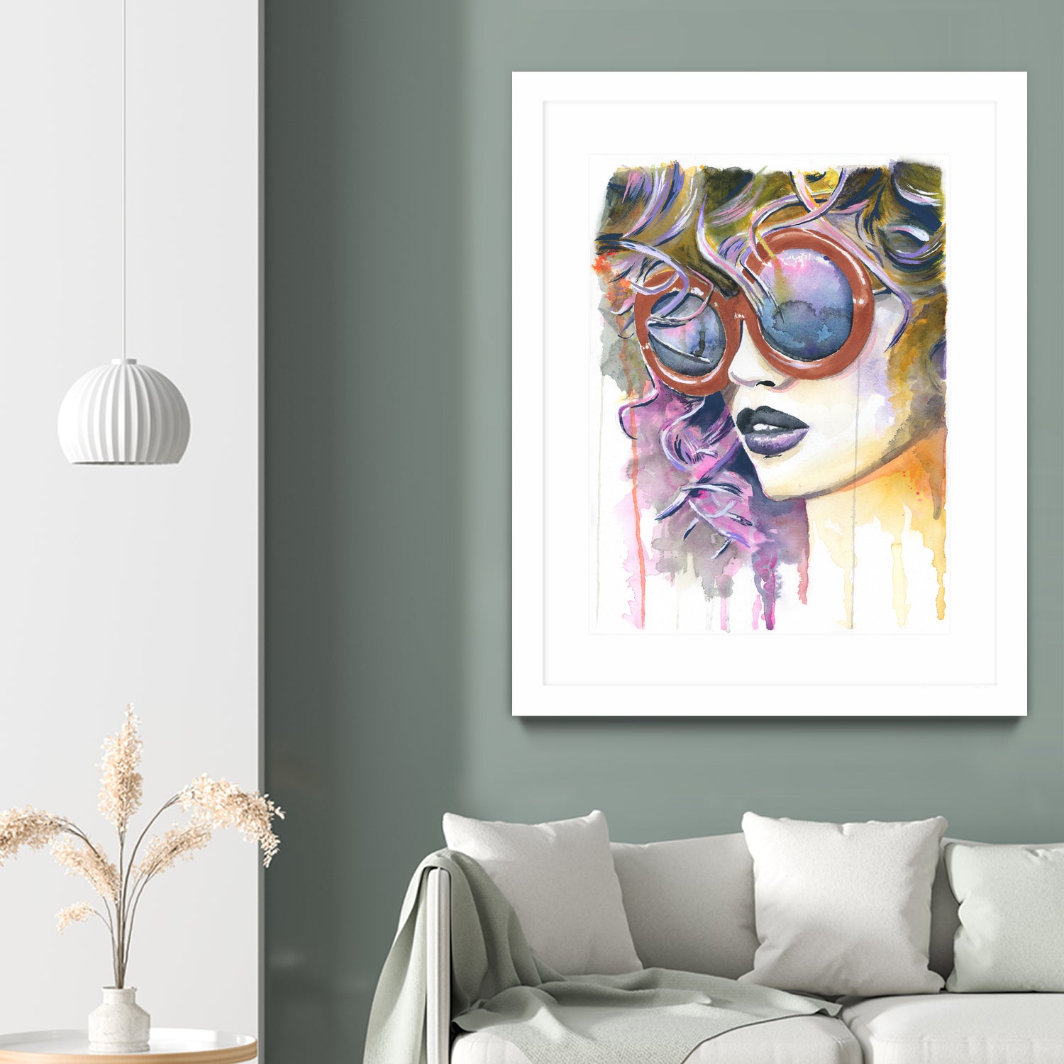 Painted Lady by Heather Perry on GIANT ART - fuchsia mixed media