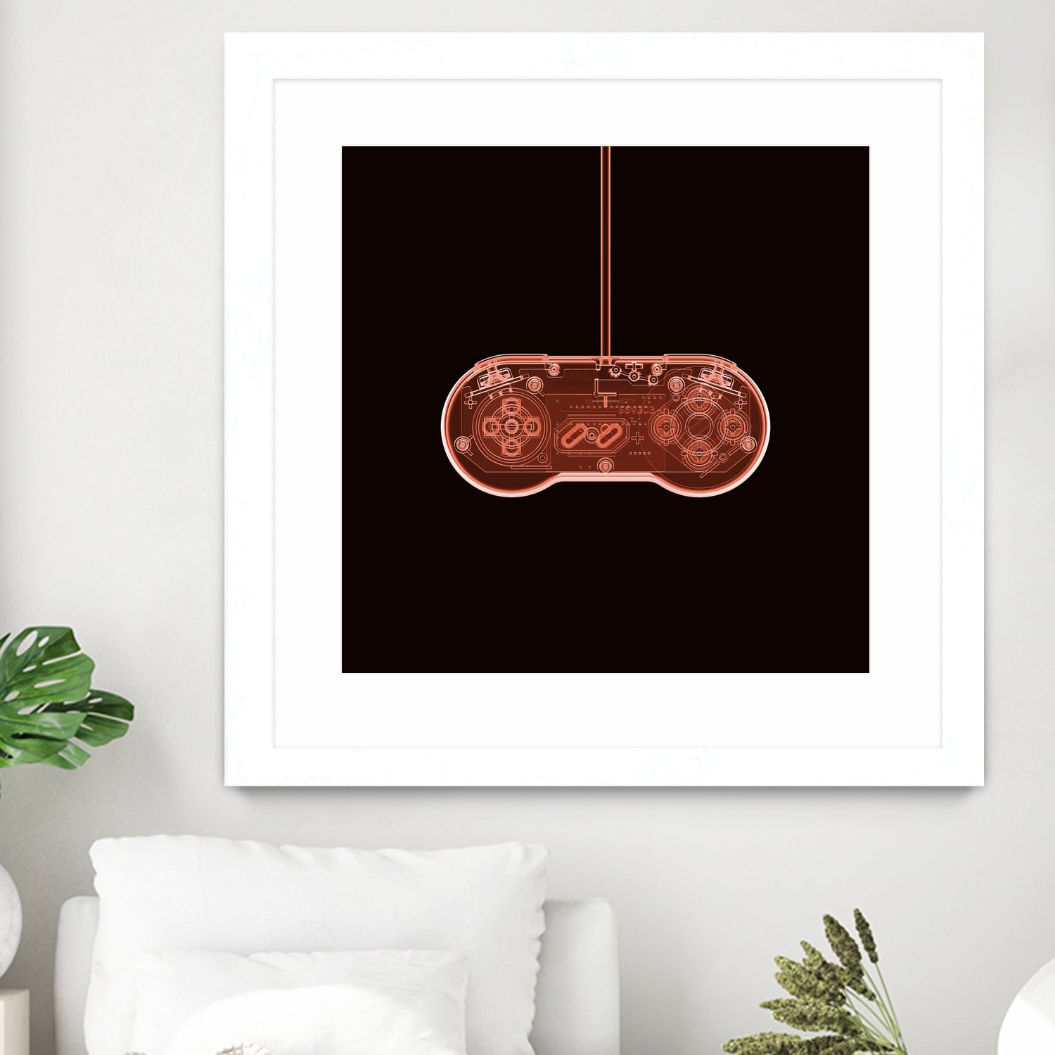 Sasfepu X-Ray Nintendo SNES Joypad Red by Jose-Carlos Matias on GIANT ART - red 3d art