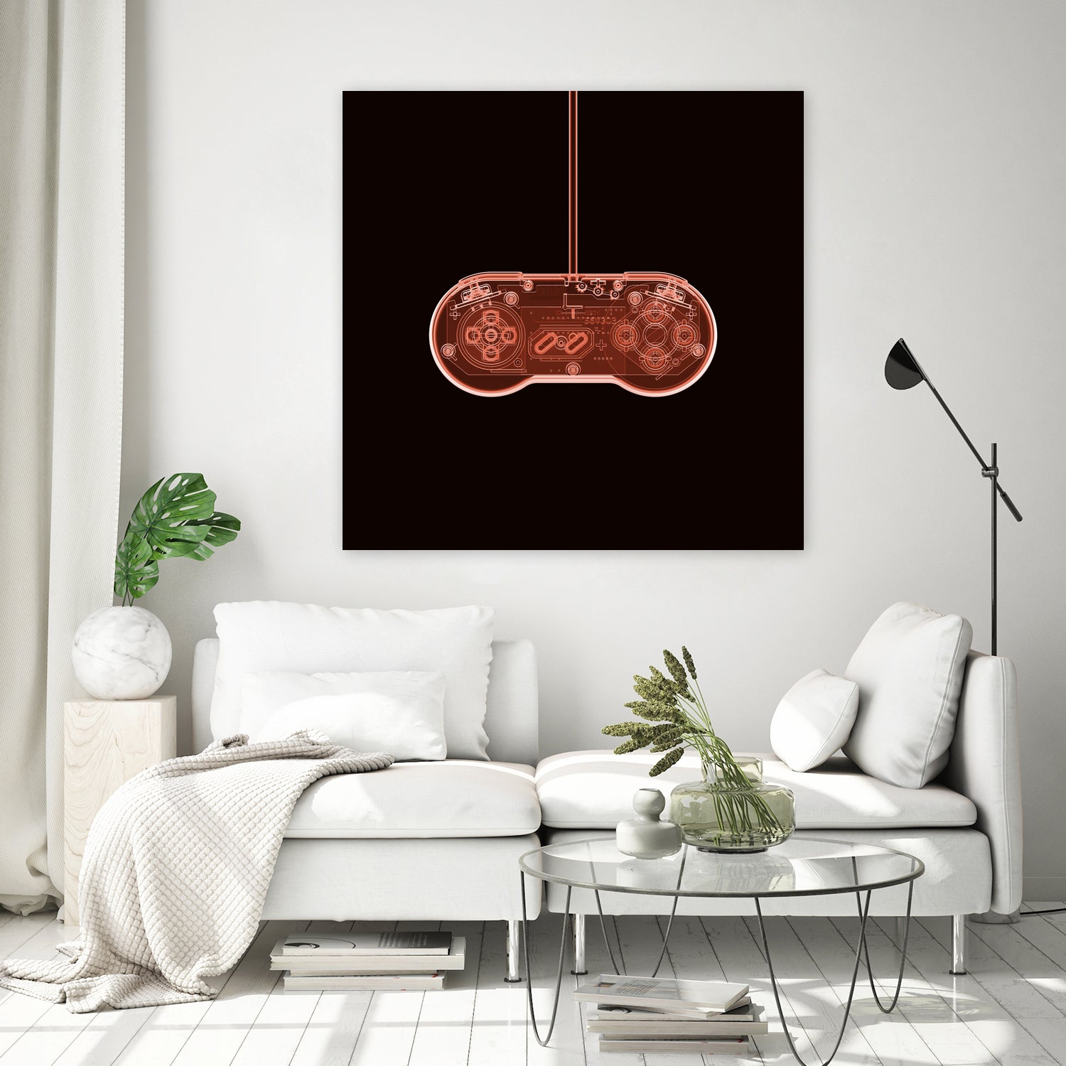 Sasfepu X-Ray Nintendo SNES Joypad Red by Jose-Carlos Matias on GIANT ART - red 3d art