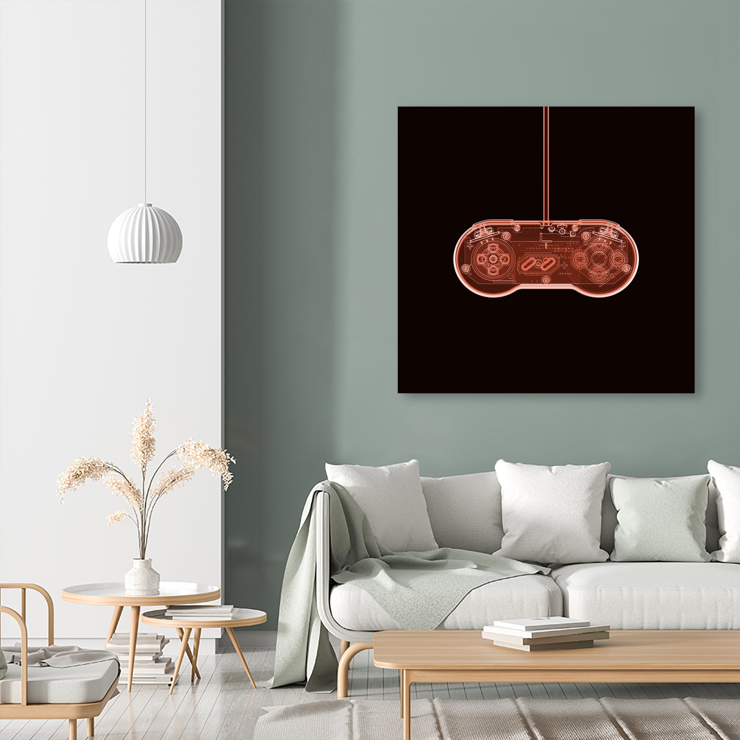 Sasfepu X-Ray Nintendo SNES Joypad Red by Jose-Carlos Matias on GIANT ART - red 3d art