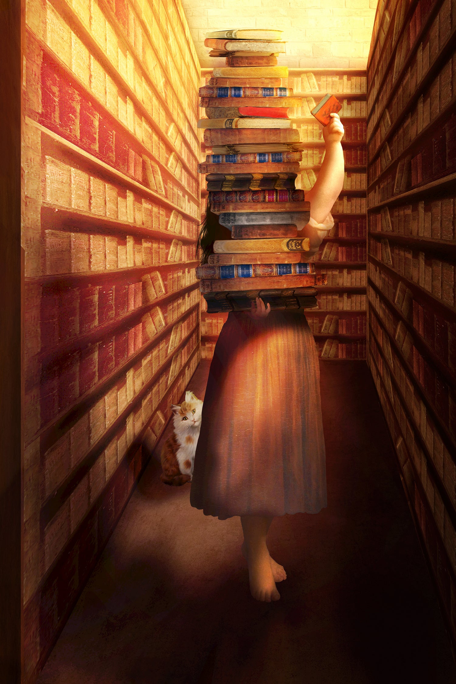 Book Collector by Diogo Veríssimo on GIANT ART - brown photo manipulation