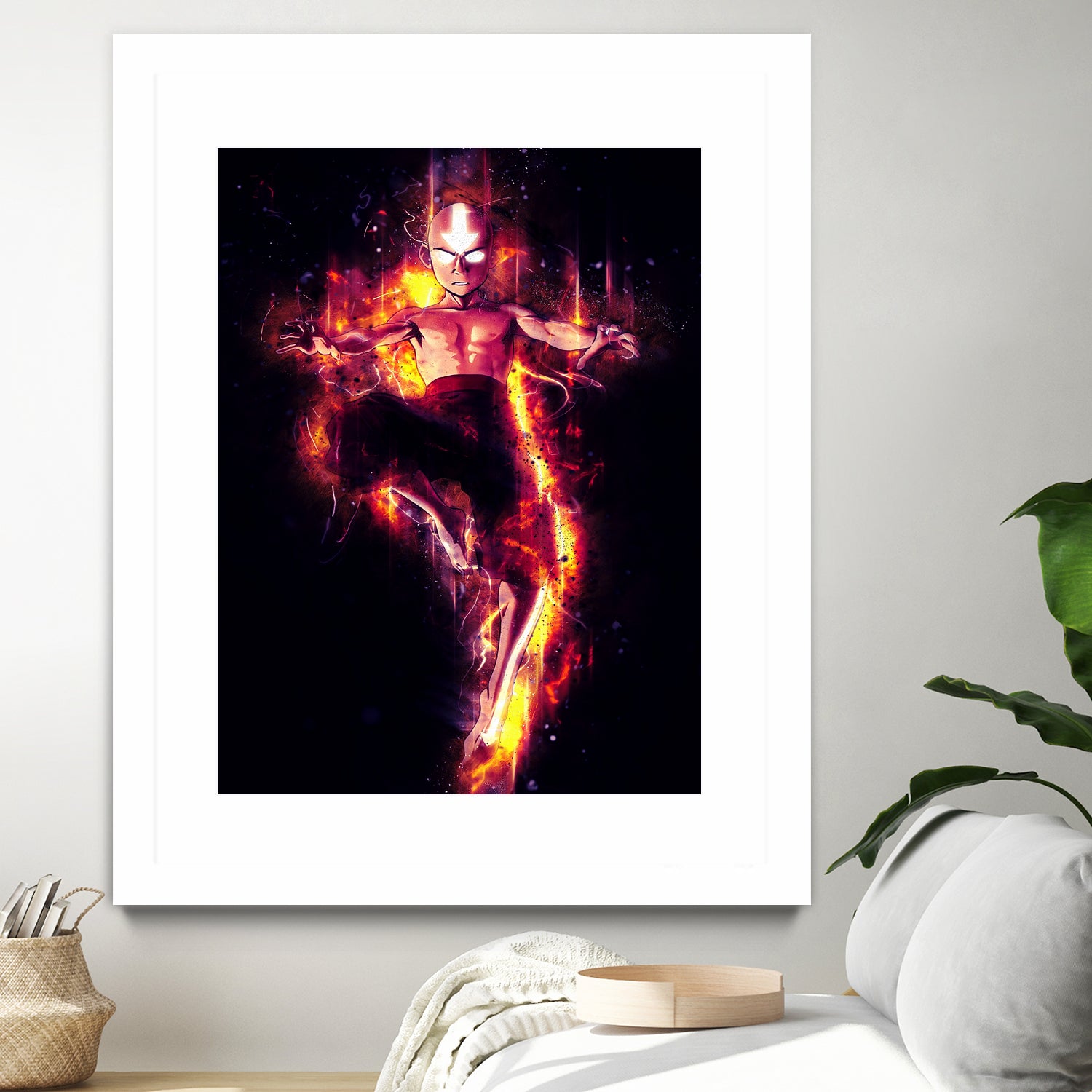 Fire of Aang by syarif syarif on GIANT ART - gray photo illustration