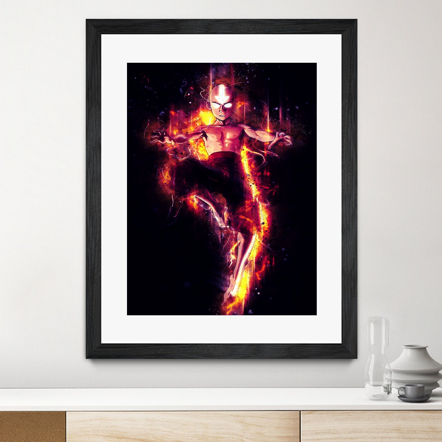 Fire of Aang by syarif syarif on GIANT ART - gray photo illustration