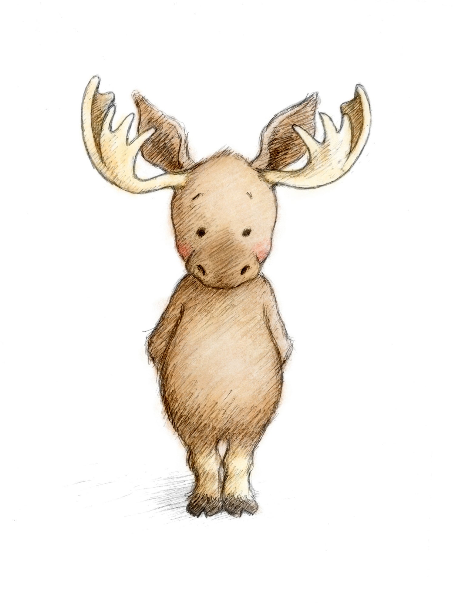 Moose by Anna Abramska on GIANT ART - brown digital drawing