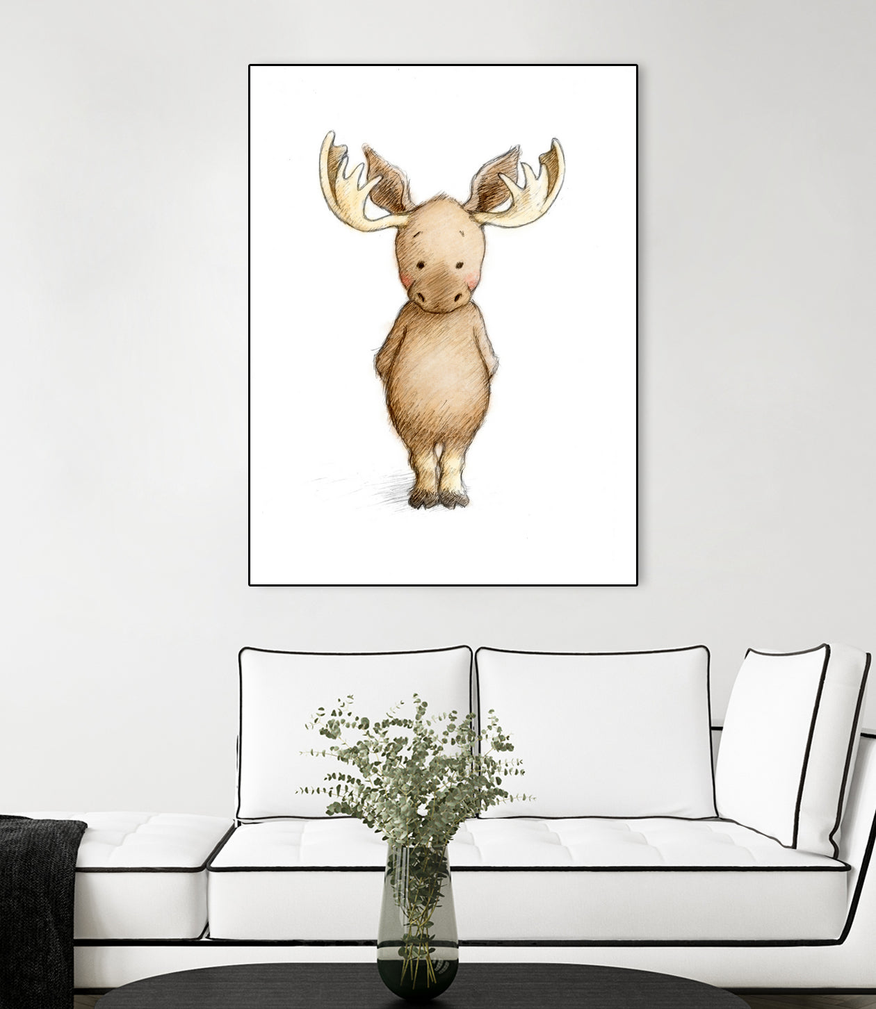 Moose by Anna Abramska on GIANT ART - brown digital drawing