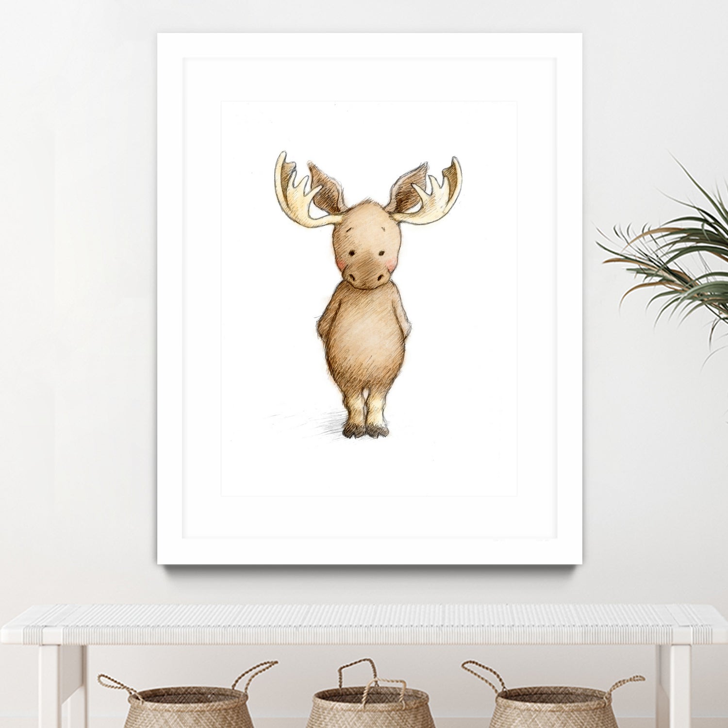 Moose by Anna Abramska on GIANT ART - brown digital drawing