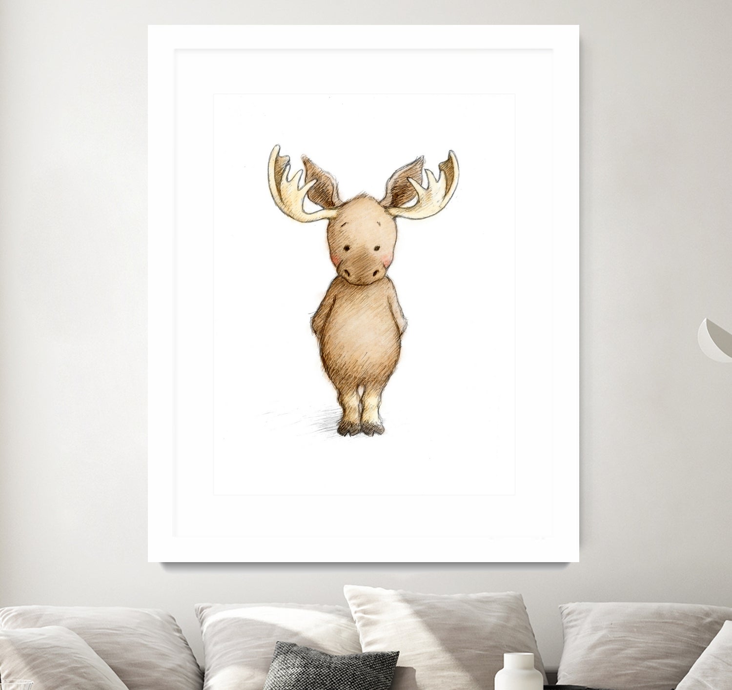 Moose by Anna Abramska on GIANT ART - brown digital drawing