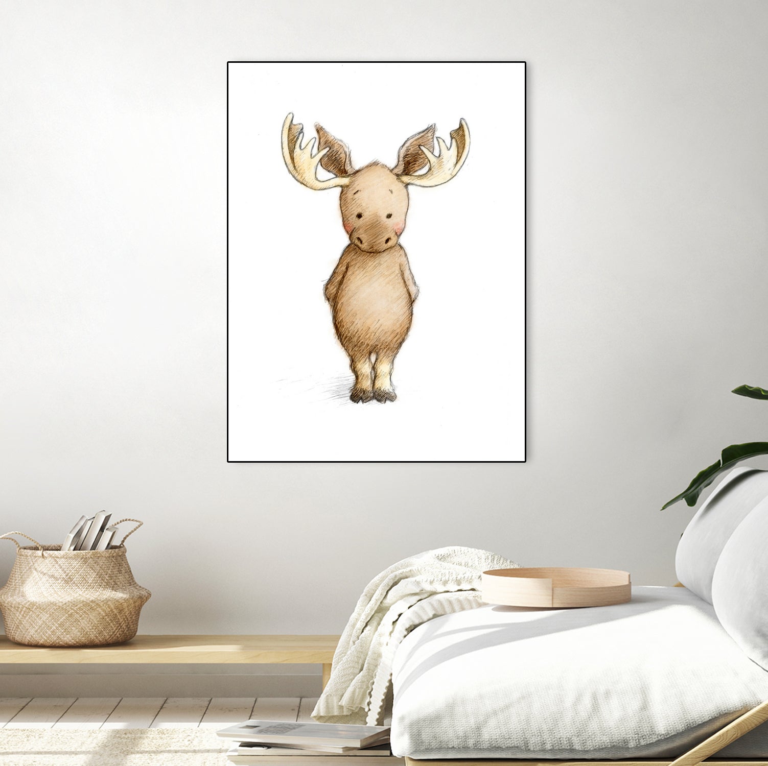 Moose by Anna Abramska on GIANT ART - brown digital drawing