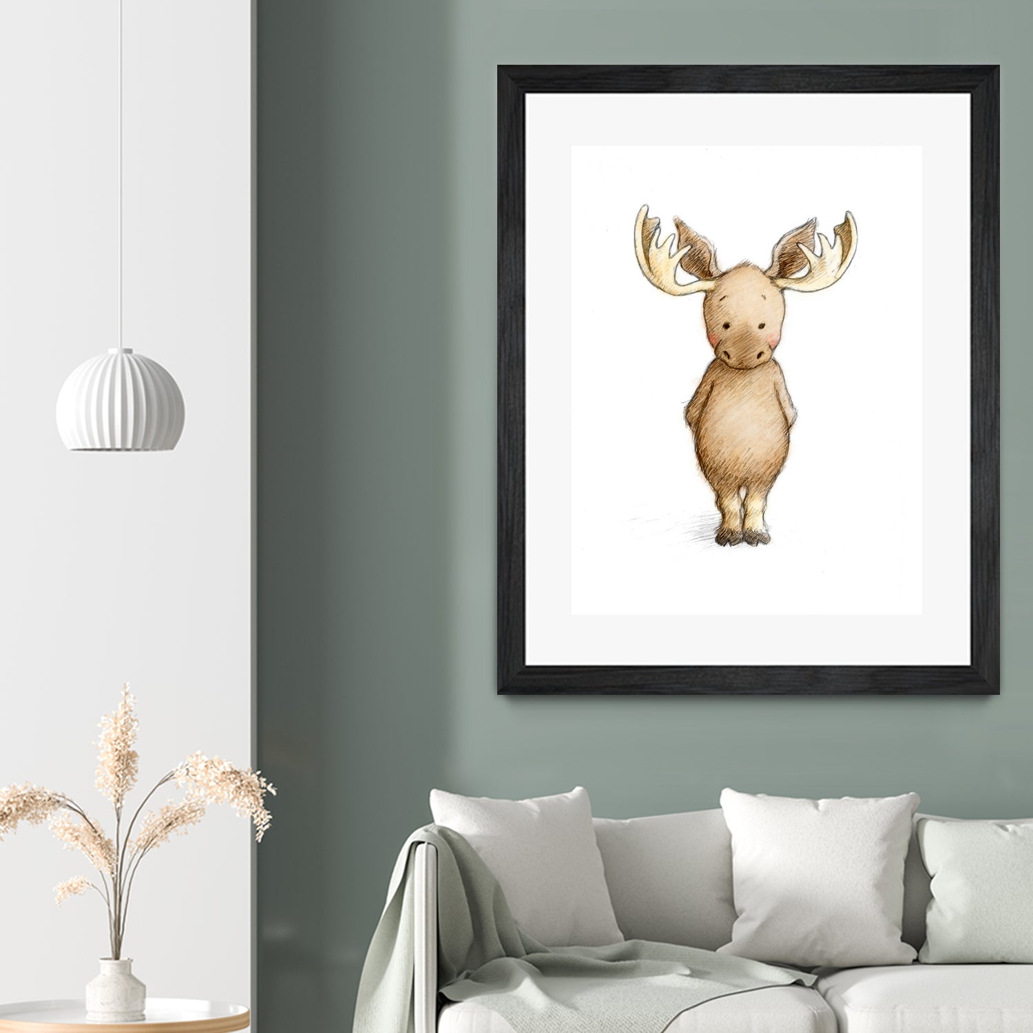 Moose by Anna Abramska on GIANT ART - brown digital drawing