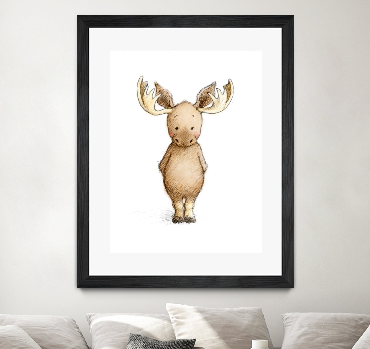 Moose by Anna Abramska on GIANT ART - brown digital drawing