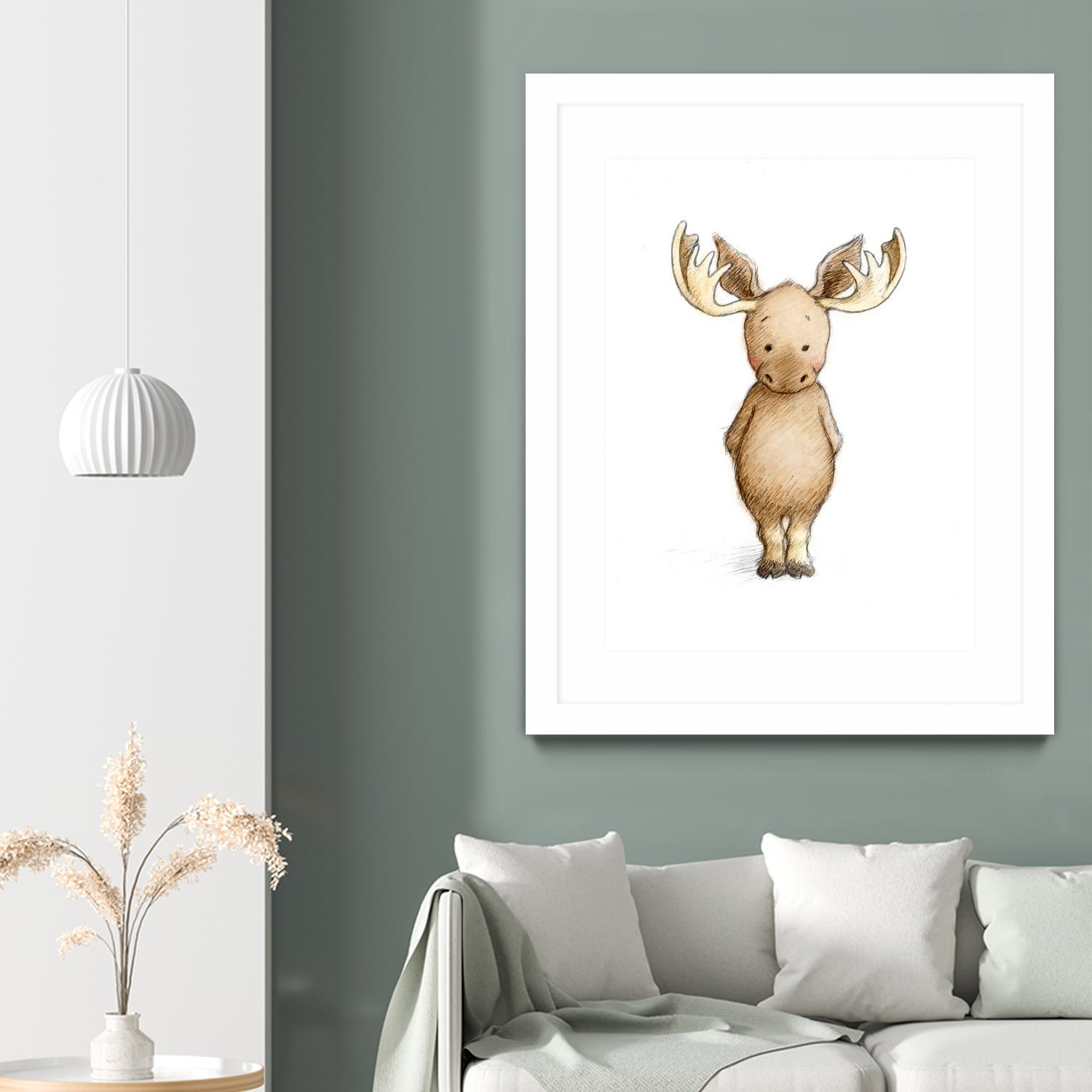 Moose by Anna Abramska on GIANT ART - brown digital drawing