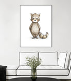 Raccoon by Anna Abramska on GIANT ART - gray digital drawing