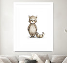 Raccoon by Anna Abramska on GIANT ART - gray digital drawing