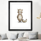 Raccoon by Anna Abramska on GIANT ART - gray digital drawing