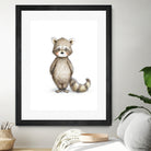 Raccoon by Anna Abramska on GIANT ART - gray digital drawing