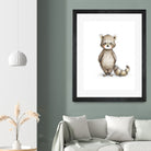 Raccoon by Anna Abramska on GIANT ART - gray digital drawing