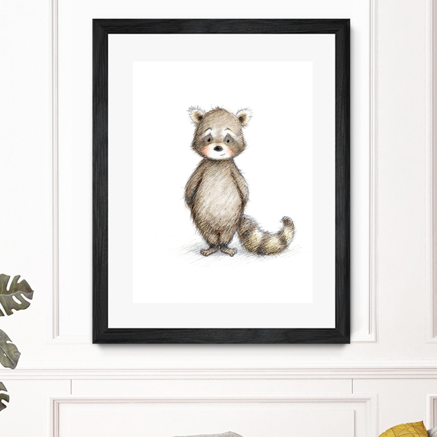 Raccoon by Anna Abramska on GIANT ART - gray digital drawing