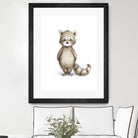 Raccoon by Anna Abramska on GIANT ART - gray digital drawing