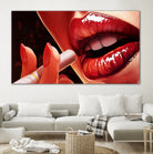 woman lip by imagination art on GIANT ART - white digital painting