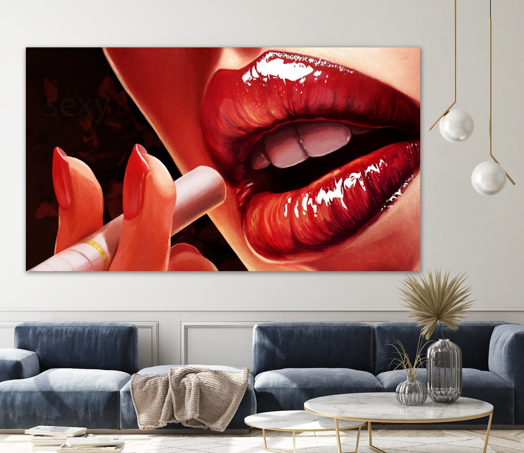 woman lip by imagination art on GIANT ART - white digital painting