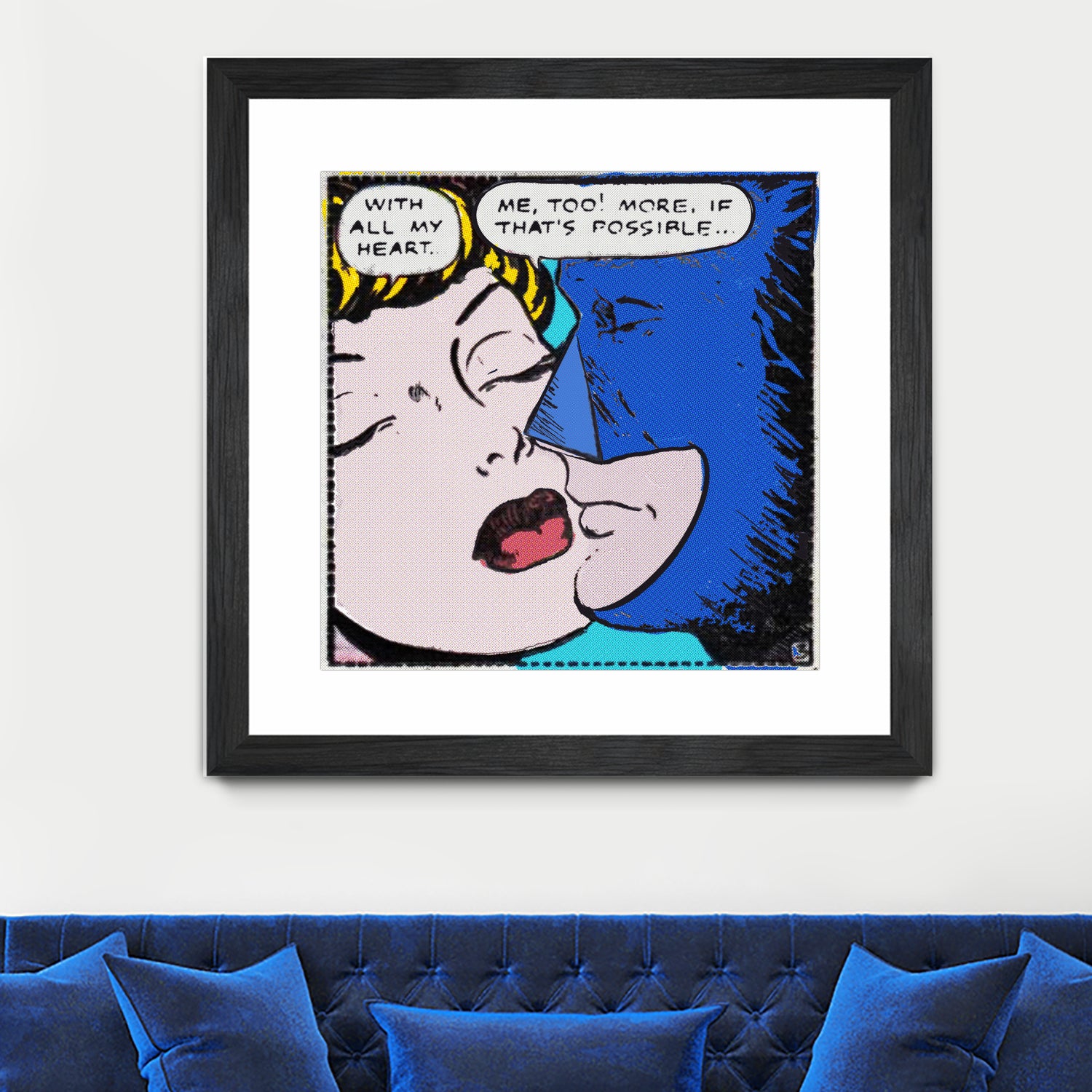 Super Hero Romance by TULIO ALMEIDA on GIANT ART - blue digital drawing