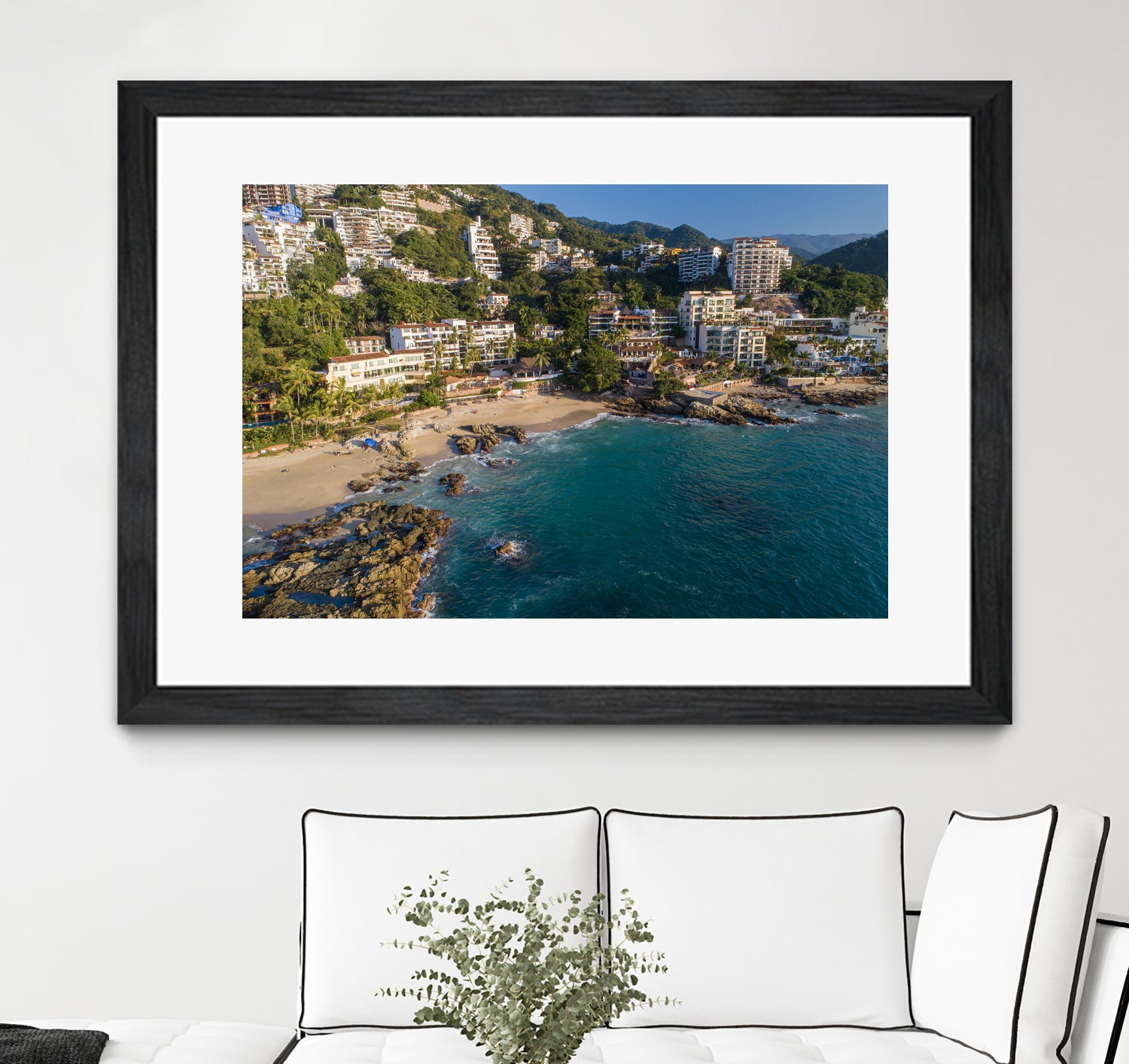 Puerto Vallarta - Conchas Chinas Beaches by Reid Harrison on GIANT ART - blue photo illustration