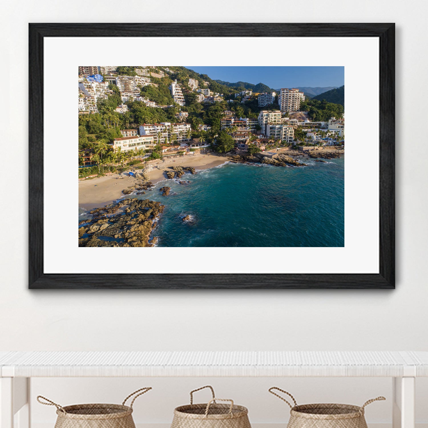 Puerto Vallarta - Conchas Chinas Beaches by Reid Harrison on GIANT ART - blue photo illustration