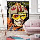 Space Oddity by Bily Mariano da Luz on GIANT ART - orange digital drawing