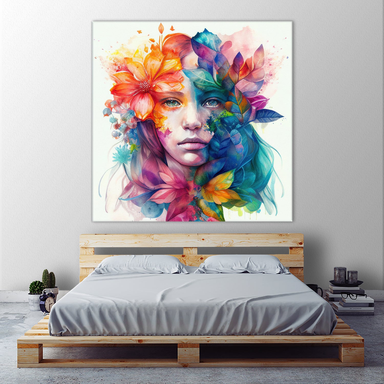 Watercolor Tropical Woman #8 by Isabel Cerdá Muñoz on GIANT ART - blue digital painting