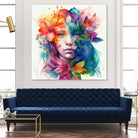 Watercolor Tropical Woman #8 by Isabel Cerdá Muñoz on GIANT ART - blue digital painting