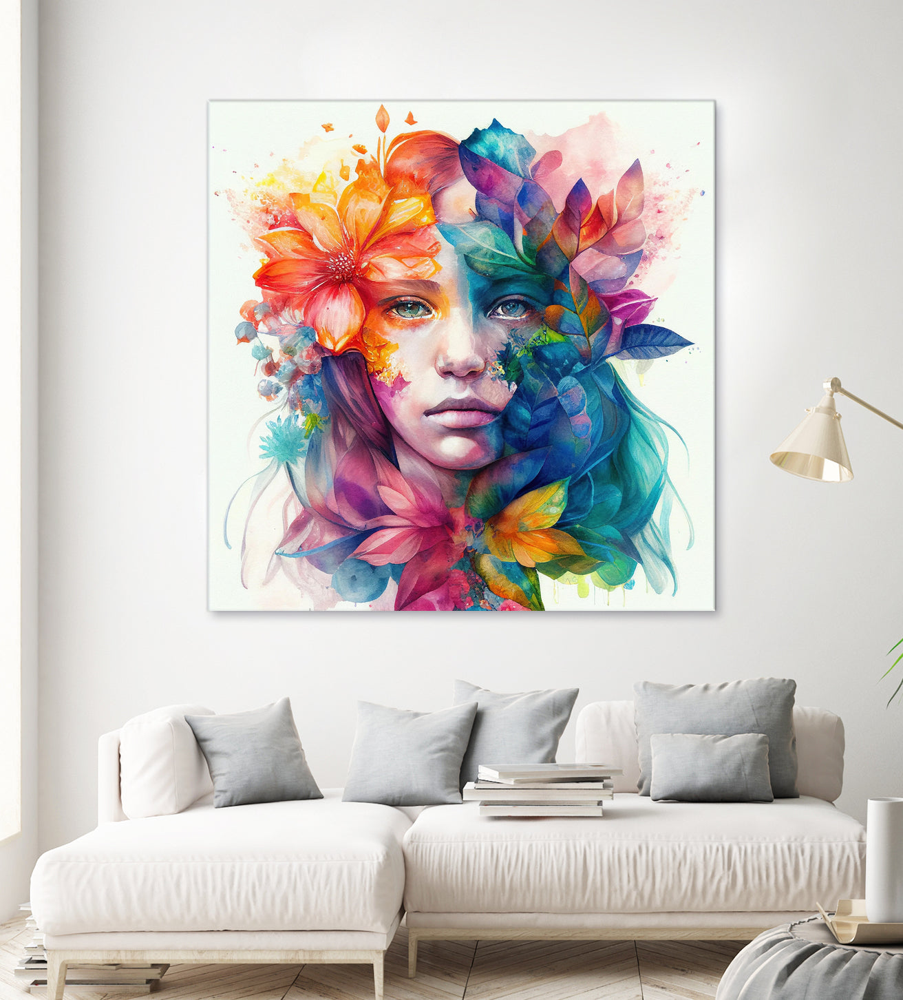 Watercolor Tropical Woman #8 by Isabel Cerdá Muñoz on GIANT ART - blue digital painting