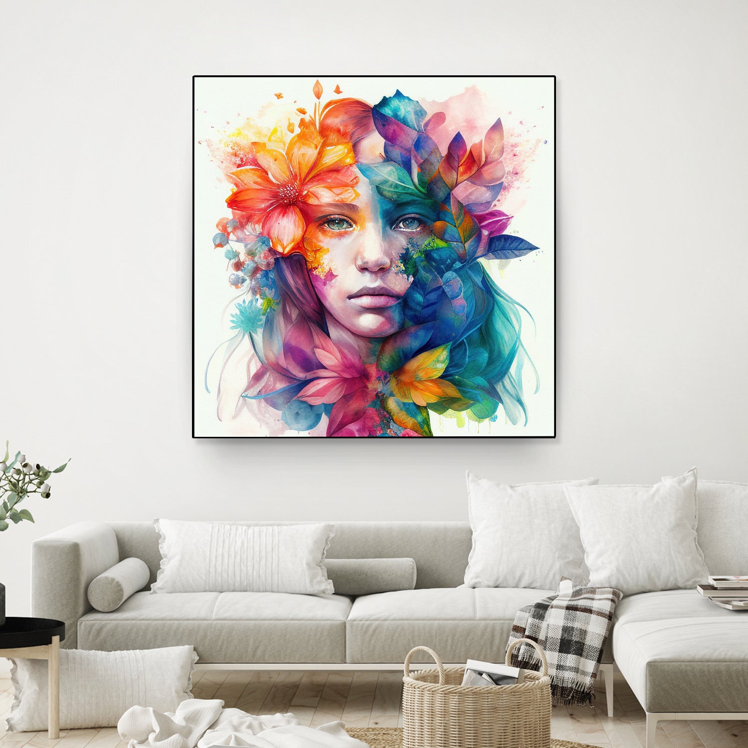 Watercolor Tropical Woman #8 by Isabel Cerdá Muñoz on GIANT ART - blue digital painting