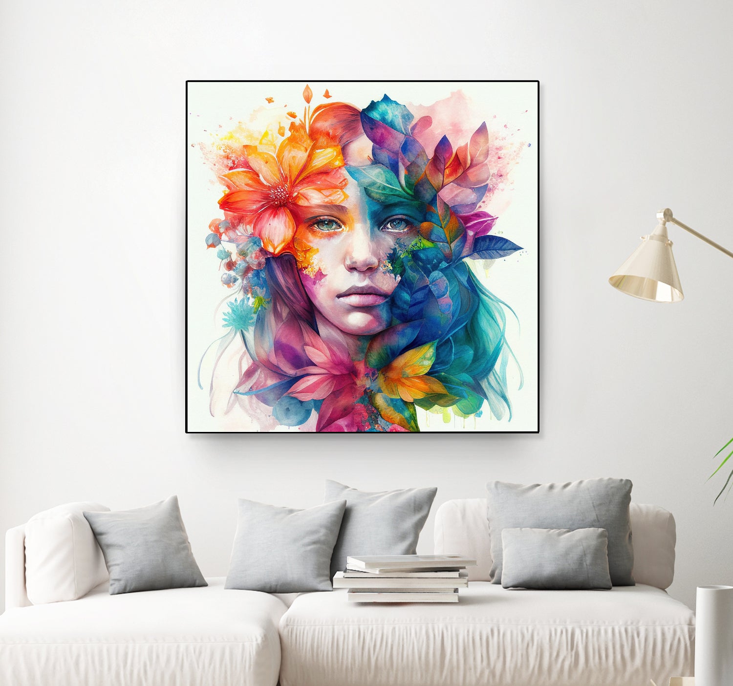 Watercolor Tropical Woman #8 by Isabel Cerdá Muñoz on GIANT ART - blue digital painting