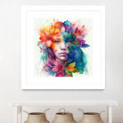 Watercolor Tropical Woman #8 by Isabel Cerdá Muñoz on GIANT ART - blue digital painting