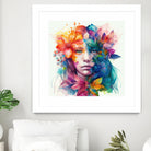 Watercolor Tropical Woman #8 by Isabel Cerdá Muñoz on GIANT ART - blue digital painting