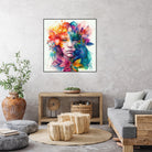 Watercolor Tropical Woman #8 by Isabel Cerdá Muñoz on GIANT ART - blue digital painting