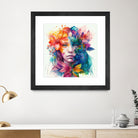 Watercolor Tropical Woman #8 by Isabel Cerdá Muñoz on GIANT ART - blue digital painting