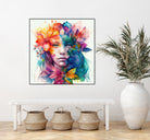 Watercolor Tropical Woman #8 by Isabel Cerdá Muñoz on GIANT ART - blue digital painting