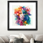 Watercolor Tropical Woman #8 by Isabel Cerdá Muñoz on GIANT ART - blue digital painting