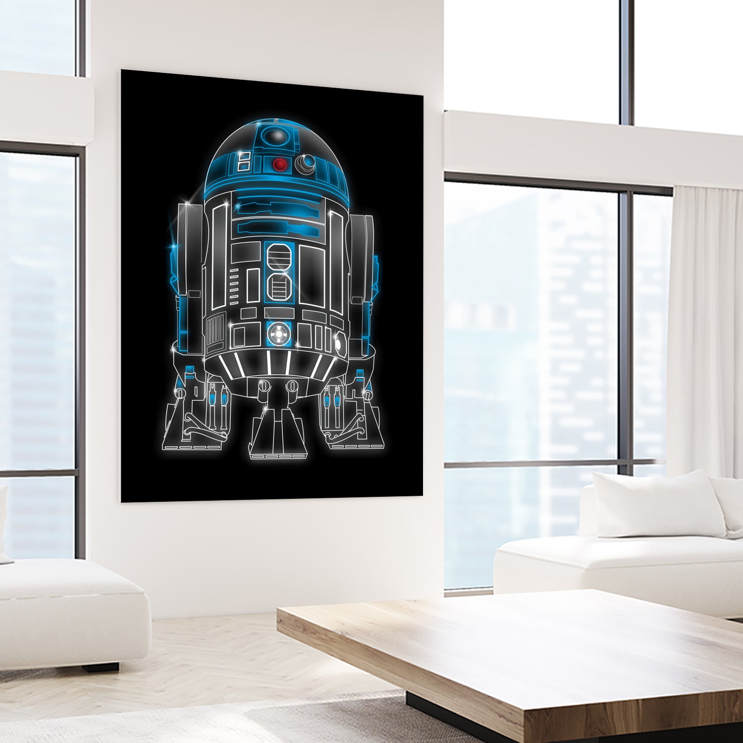 Neon Droid by Antonio Camarena on GIANT ART - black digital painting