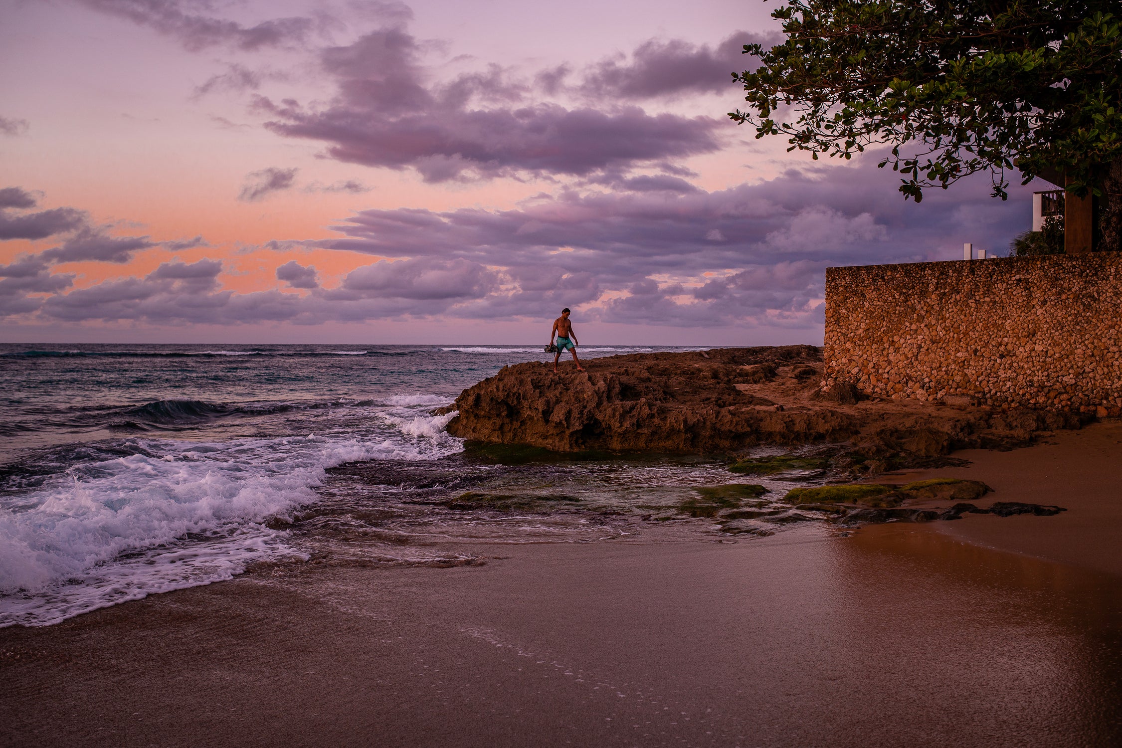 Puerto Rico Blue Hour by Reid Harrison on GIANT ART - fuchsia photo manipulation