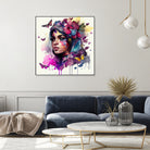 Watercolor Floral Arabian Woman #9 by Isabel Cerdá Muñoz on GIANT ART - pink digital painting